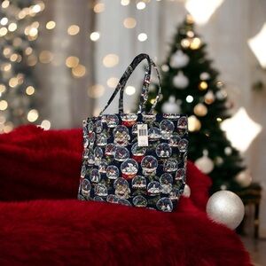 Vera Bradley Women's Cotton Grand Tote Bag - snow globe